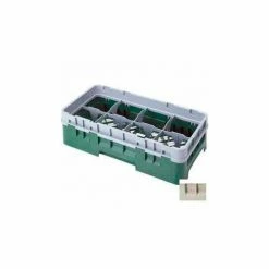 Cambro 8HS1114184 - Camrack Glass Rack 8 Compartments 11-3/4" Max. Height Beige NSF - Pkg Qty 2