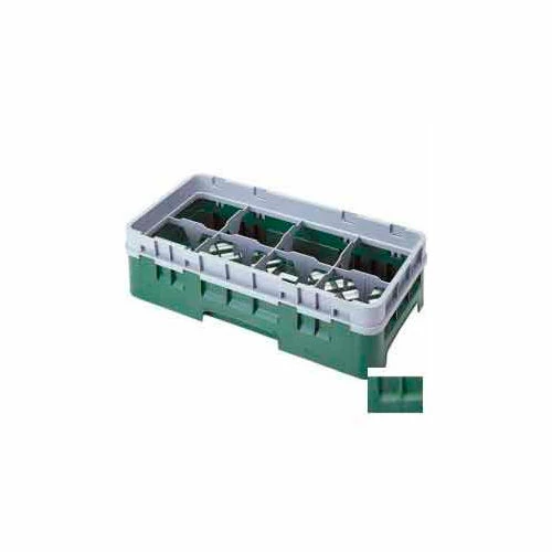 Cambro 8HS318119 - Camrack Glass Rack 8 Compartments 3-5/8" Max. Height Sherwood Green - Pkg Qty 5