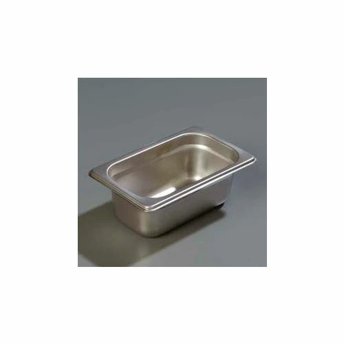 Carlisle 607192 - Durapan™ Light Gauge One-Ninth Size Pan 6-7/8" x 4-1/4" x 2.5" Deep - Pkg Qty 6