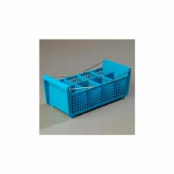 Carlisle C32P214 - Opticlean™ Flatware Basket With Handles, Carlisle Blue - Pkg Qty 6