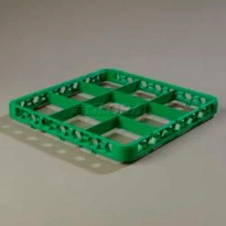 Carlisle RE9C09 - OptiClean™ 9-Compartment Divided Glass Rack Extender, Green