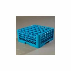 Carlisle RG25-314 - Opticlean™ 25-Compartment Glass Rack W/ 3 Extenders, Carlisle Blue - Pkg Qty 2
