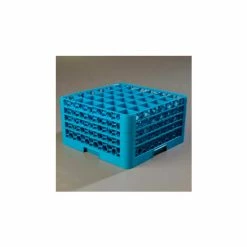 Carlisle RG36-414 - Opticlean™ 36-Compartment Glass Rack W/ 4 Extenders, Carlisle Blue - Pkg Qty 2