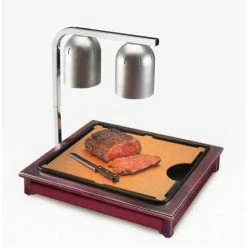 Cal-Mil 810-52 Cut-Mate High Heat Carving Station 22"W x 18"D x 4"H Dark Wood