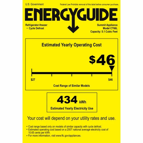 Summit Appliance Summit-Refrigerator-Freezer, Lock, Dual Evaporator, Cycle Defrost - Image 2