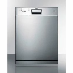 Summit Appliance Summit-Dishwasher, Energy Star, 12 Place Settings, 23-1/2"W x 22-1/2"D x 32-1/4"H, S/S