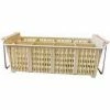 Winco PCB-8 - Flatware Basket with Handle, 8 Compartments, Beige, Half Size - Pkg Qty 12