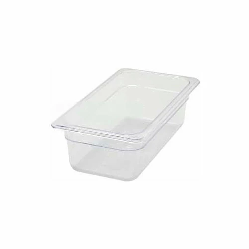 Winco SP7304 1/3-Size Food Pan, 4"H, -40°F to 210°F, Polycarbonate - Pkg Qty 12