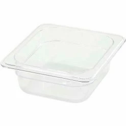 Winco SP7602 1/6-Size Food Pan, 2-1/2"H, -40°F to 210°F, Polycarbonate - Pkg Qty 12