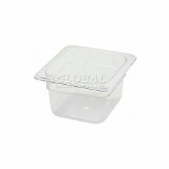 Winco SP7604 1/6-Size Food Pan, 4"H, -40°F to 210°F, Polycarbonate - Pkg Qty 12