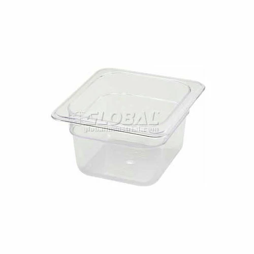 Winco SP7604 1/6-Size Food Pan, 4"H, -40°F to 210°F, Polycarbonate - Pkg Qty 12