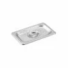 Winco SPCN 1/9-Size Slotted Cover for Steam Pans, Snap On Fit, Polypropylene, Dishwasher Safe - Pkg Qty 12