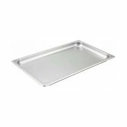 Winco SPF1 Full-Size Steam Pan, 1-1/4"H, 20-3/4" L, 12-3/4" W, Stainless Steel, Standard Weight - Pkg Qty 6