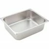 Winco SPH4 Half-Size Steam Table Pan, 10-3/8", 12-3/4"W, 4"H, Stainless Steel, Standard Weight - Pkg Qty 6