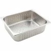 Winco SPHP4 Half-Size Steam Table Pan, 10-3/8", 12-3/4"W, 4"H, Stainless Steel, Standard Weight - Pkg Qty 6