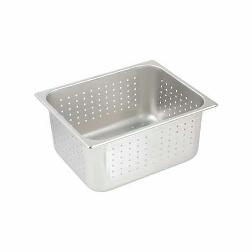 Winco SPHP6 Half-Size Steam Table Pan, 10-3/8", 12-3/4"W, 6"H, Stainless Steel, Standard Weight - Pkg Qty 6