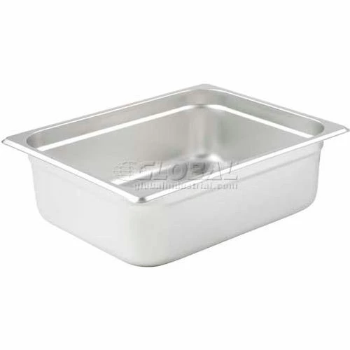 Winco SPJL-204 Steam Pan, Half-size, 4"H - Pkg Qty 6