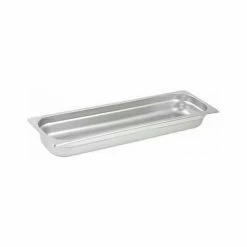 Winco SPJL-2HL Half-Size Long Steam Table Pan , 21"L, 6-1/2"W, 2-1/2"H, SS, Standard Weight - Pkg Qty 6