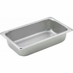 Winco SPQ2 Regular Steam Pan, 1/4-size, 2-1/2"H, Standard Weight - Pkg Qty 12
