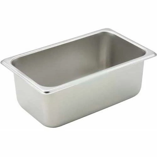 Winco SPQ4 Regular Steam Pan, 1/4-size, 4"H, Standard Weight - Pkg Qty 12