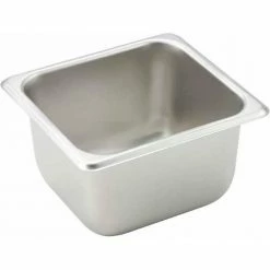 Winco SPS4 Regular Steam Pan, 1/6-size, 4"H, Standard Weight - Pkg Qty 12