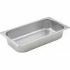 Winco SPT2 Regular Steam Pan, 1/3-size, 2-1/2"H, Standard Weight - Pkg Qty 12