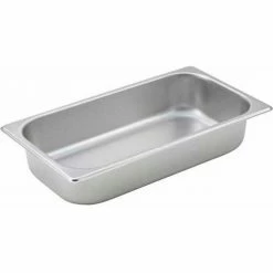 Winco SPT2 Regular Steam Pan, 1/3-size, 2-1/2"H, Standard Weight - Pkg Qty 12