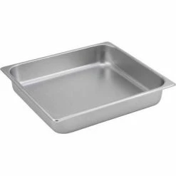 Winco SPTT2 Regular Steam Pan, 2/3-size, 2-1/2"H, Standard Weight - Pkg Qty 12