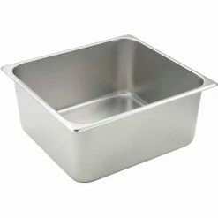 Winco SPTT6 Regular Steam Pan, 2/3-size, 6"H, Standard Weight - Pkg Qty 6