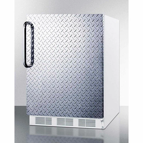 Summit Appliance Summit Built In Undercounter All Refrigerator 5.5 Cu. Ft. White/Diamond Plate - Image 2