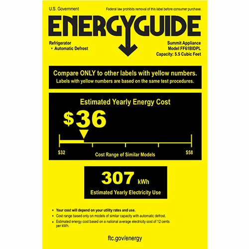 Summit Appliance Summit Built In Undercounter All Refrigerator 5.5 Cu. Ft. White/Diamond Plate - Image 6