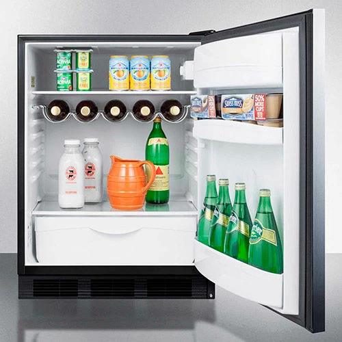 Summit Appliance Summit ADA Comp Built In Undercounter All Refrigerator 5.5 Cu. Ft. Black/SS - Image 4