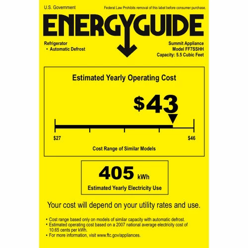 Summit Appliance Summit Freestanding Refrigerator 5.5 Cu. Ft. White - Image 3
