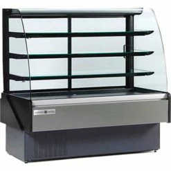 Hydra-Kool Full Service Bakery Case with Curved Glass, 77-1/2"W x 33-1/2"D x 53-3/4"H
