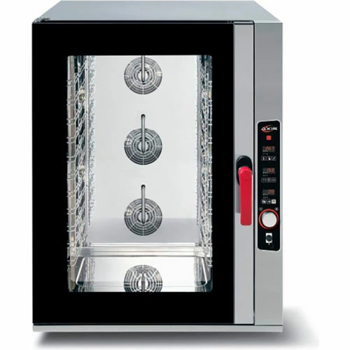Axis Combi Oven, 38-9/16"W x 34"D x 35"H, 208-240V, 63.63A, 6 Shelves, Manual Controls