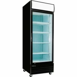 Kool-It KGM-23 - Refrigerated Merchandiser, 1 Glass Door, 23 Cu. Ft., Black, 81"H x 27"W, 115V