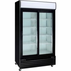 Kool-It KSM-36 - Refrigerated Merchandiser, 2 Glass Doors, 36 Cu. Ft., Black, 79-1/2"H x 44-1/2"W