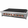 Sierra Range SRCB-48 Charbroiler, 48"W, 8 Burners, 16,000 BTU Each, Stainless Steel, Rock Briquettes