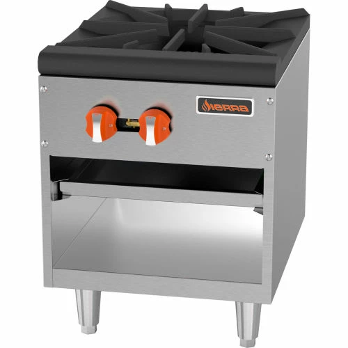 Sierra Range Stock Pot Range SRSP-18, 90,000 BTU, 1 Burner, Stainless Steel, Dual Controls