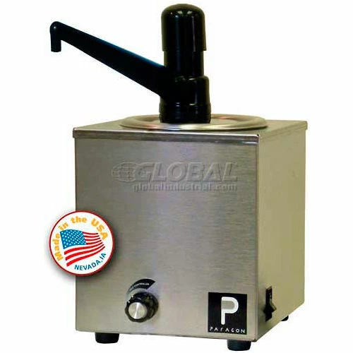 Paragon 2018 Pro-Style Butter Warmer Dispenser With Pump, 7"W X 7"D X 12-3/4"H