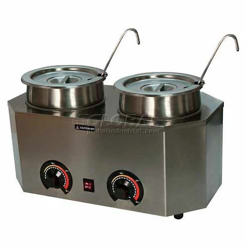 Paragon 2029A Pro-Deluxe Can Dual Warmer Ladle Unit, 19-3/4"W x 11-3/4"D x 9"H - Model A