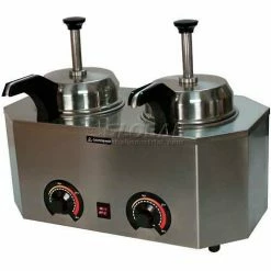 Paragon 2029C Pro-Deluxe Can Dual Warmer Unit Pump/Ladle, 19-3/4"W x 11-3/4"D x 9"H - Model C