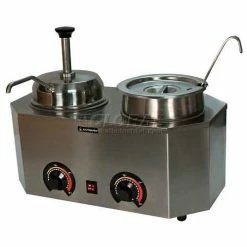 Paragon 2029E Pro-Deluxe Can Dual Warmer Unit Pump/Ladle, 19-3/4"W x 11-3/4"D x 9"H - Model E
