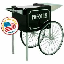 Paragon 3070820 Antique Popcorn Machine Cart 6oz, 8oz Black/Cream