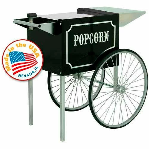 Paragon 3070820 Antique Popcorn Machine Cart 6oz, 8oz Black/Cream