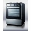 Summit Appliance Summit-Slide-In Range, Gas, 4 Burners, 2.55 Cu. Ft., Spark Start, 24" x 23-1/4" x 36"