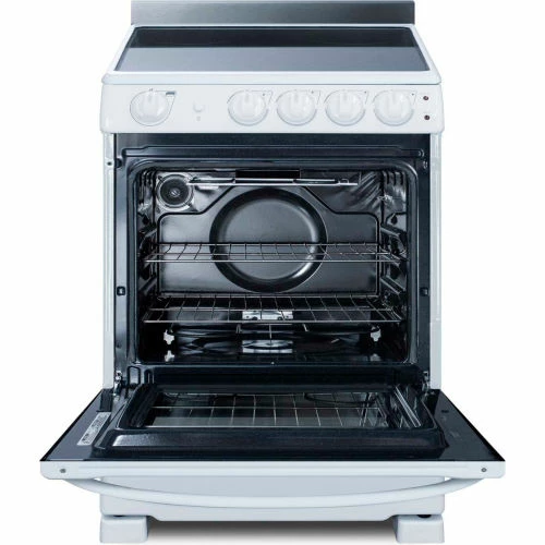 Summit Appliance Summit-Range, Electric, Smooth Top, 4 Burners, 2.9 Cu.Ft., White, 24.25" x 23.75" x 36.5" - Image 3