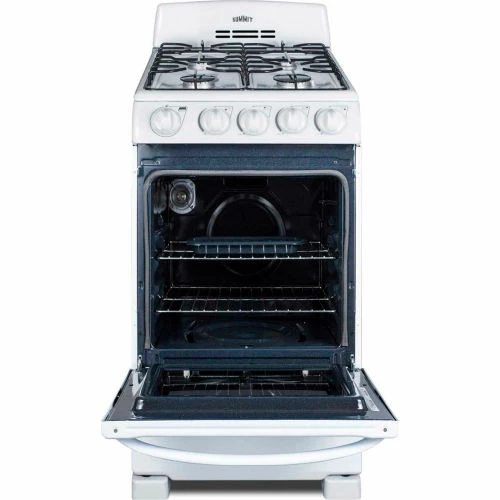 Summit Appliance Summit-Range, Gas, 4 Burners, 2.3 Cu. Ft., Spark Start, White, 23.5" x 19.5" x 42" - Image 4