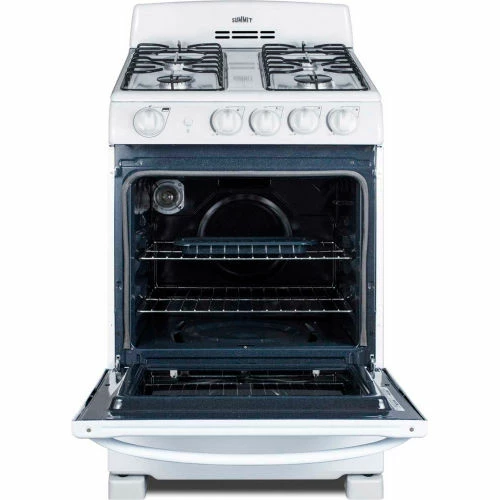 Summit Appliance Summit-Range, Gas, 4 Burners, 2.9 Cu. Ft., Spark Ignition, White, 23-1/2" x 23-1/2" x 42" - Image 3