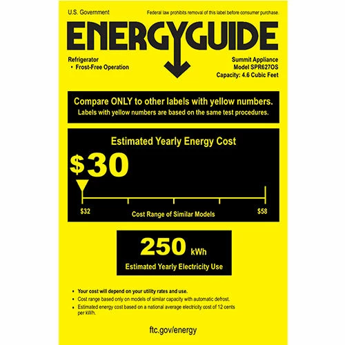 Summit Appliance Summit ADA Comp Built in Undercounter Refrigerator 4.6 Cu. Ft. Black/Stainless Steel - Image 5